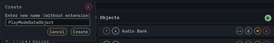 Create popover asking for a new asset name